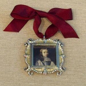 Jay Strongwater Mini Red and Silver Picture Frame Accent